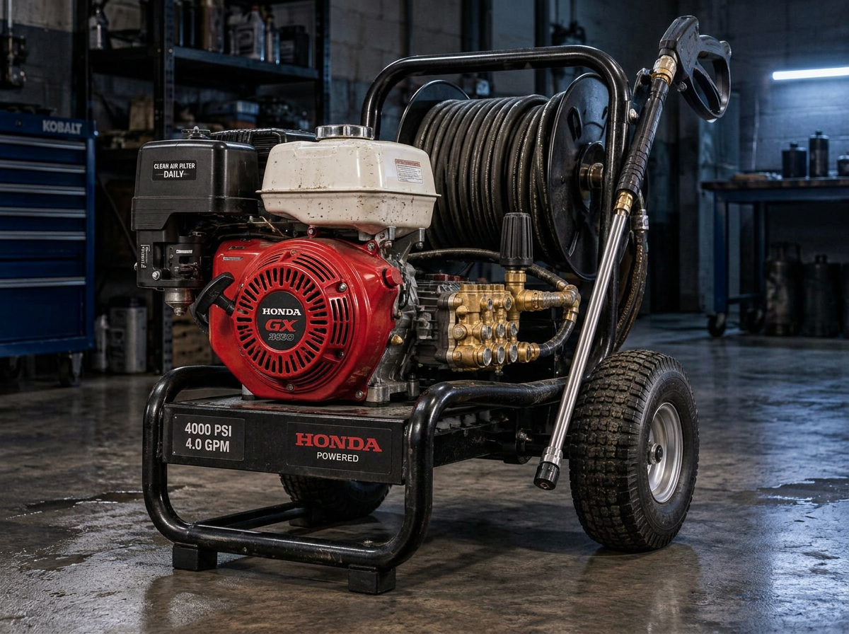 Honda GX390 powered 4.0 GPM belt-drive pressure washer